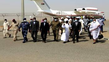 الوفد الوزاري أثناء زيارة بورتسودان