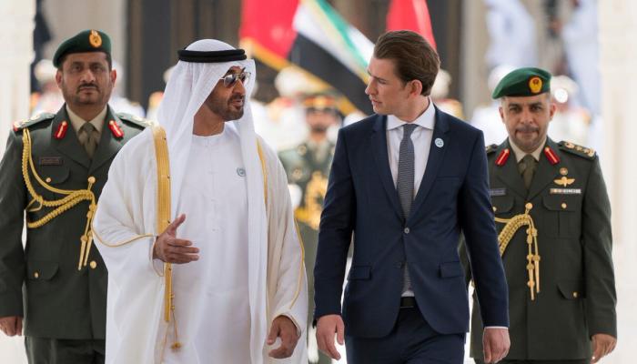 لقاء سابق بين ولي عهد أبوظبي ومستشار النمسا