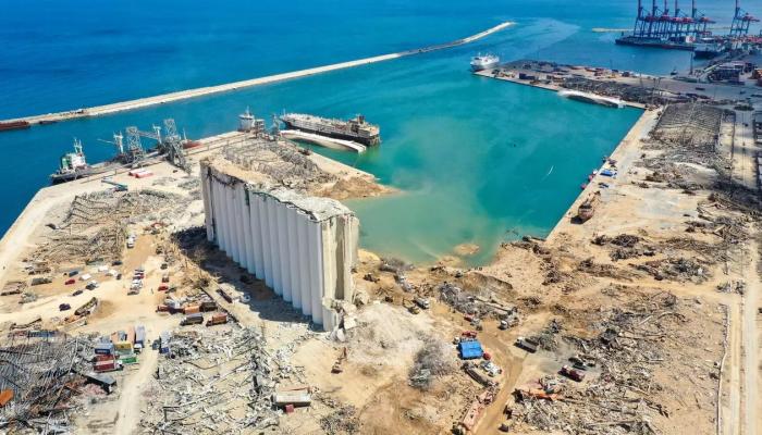 جانب من انفجار مرفأ بيروت في 4 أغسطس 2020