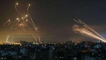 رشقة صواريخ من غزة خلال عملية سيف القدس - أرشيفية