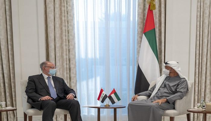 الشيخ محمد بن زايد آل نهيان ووزير المالية العراقي