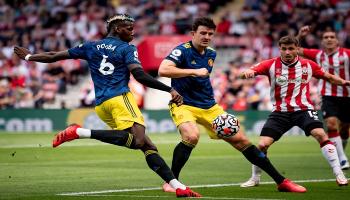 بول بوجبا لاعب مانشستر يونايتد ضد ساوثهامبتون