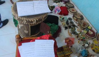 بعض المضبوطات في منزلها