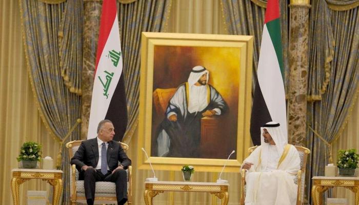 الكاظمي والشيخ محمد بن زايد خلال زيارته إلى الإمارات