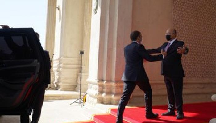 الرئيس العراقي في استقبال نظيره الفرنسي