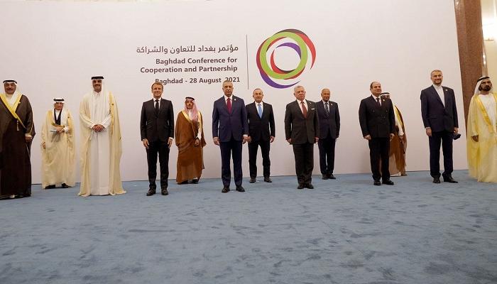 القادة المشاركون في مؤتمر بغداد للتعاون والشراكة