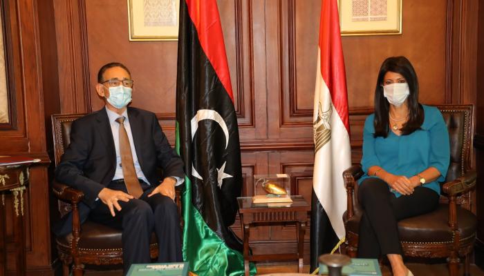 وزيرة التعاون الدولي المصرية ووزير الاقتصاد الليبي