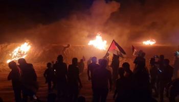 جانب من المواجهات التي تشهدها غزة 