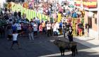 صور.. أول مهرجان لركض الثيران بإسبانيا منذ بدء جائحة كورونا 