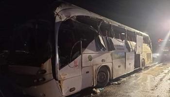 صورة متداولة للأتوبيس من موقع الحادث