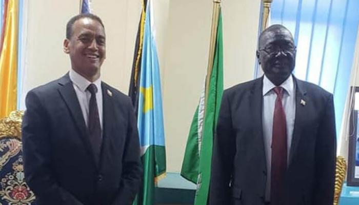 وزير الداخلية بجنوب السودان والسفير الإثيوبي لدى جنوب السودان