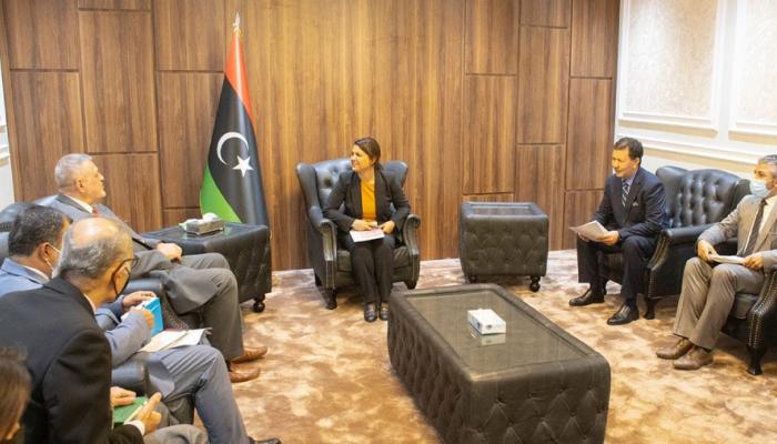 المبعوث الأممي إلى ليبيا ووزيرة الخارجية نجلاء المنقوش 