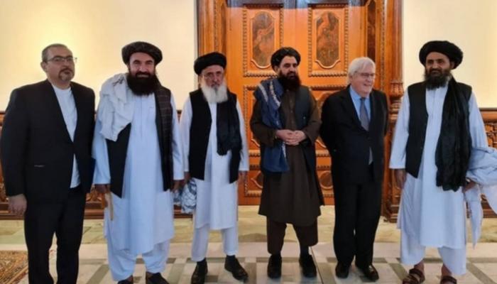 جانب من اجتماع مارتن غريفيث بقادة طالبان