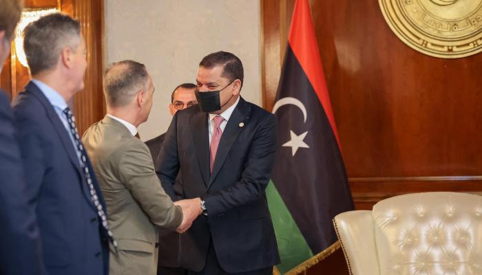 رئيس الحكومة الليبية الجديدة ووزير الخارجية الألماني 