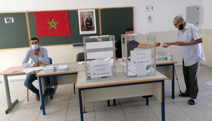 جانب من عملية التصويت في انتخابات المغرب - أرشيفية