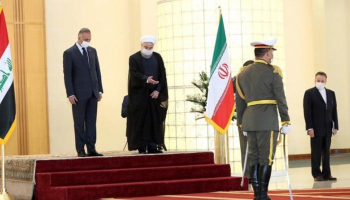 الكاظمي والرئيس الإيراني السابق في طهران