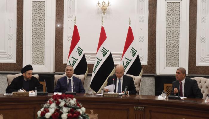 صالح والكاظمي في اجتماع مع ممثلي قوى سياسية