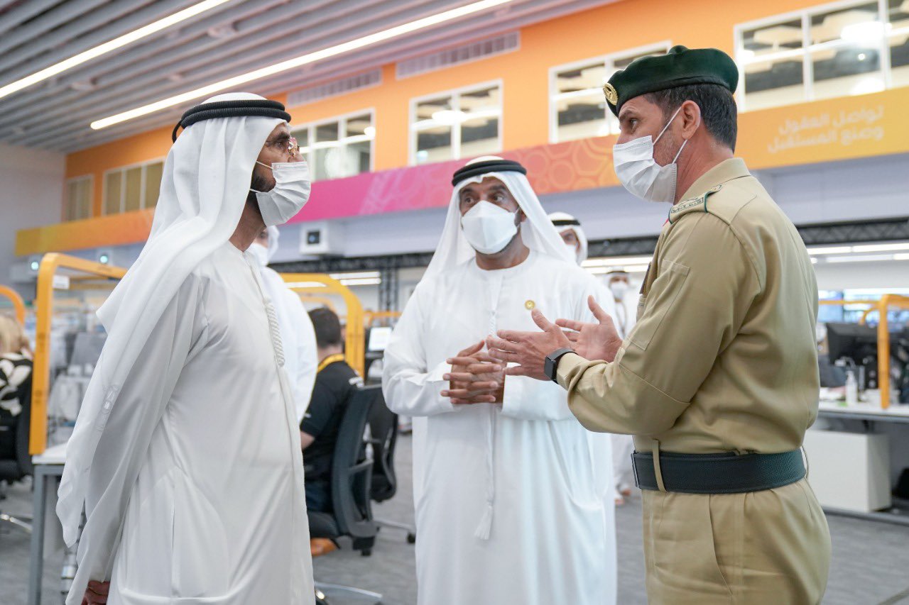 شیخ محمد بن راشد از اتاق عملیات اکسپو۲۰۲۰ بازدید کرد