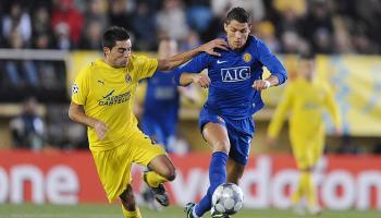 كريستيانو رونالدو نجم مانشستر يونايتد في 2008 ضد فياريال
