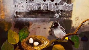 لوحة من أعمال الفنان التتشكيلي محمود شبر