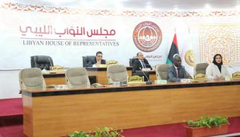جانب من جلسة البرلمان الليبي الأسبوع الماضي. (أرشيفية)