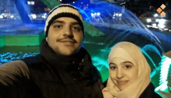 آيات الرفاعي مع زوجها