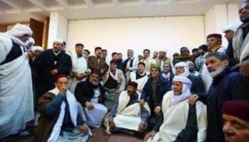 جانب من اجتماع القبائل الليبية