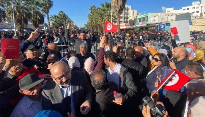 مظاهرات سابقة لأنصار تنظيم الإخوان في تونس