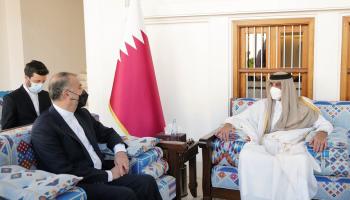 أمير قطر لدى استقباله الوزير الإيراني