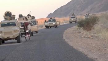 آليات ودوريات للعمالقة على مشارف حريب بمأرب