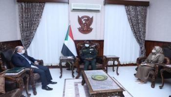 جانب من لقاء شمس الدين كباشي والسفير محمد بلعيش
