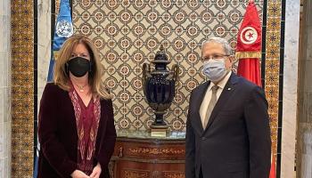 المستشارة الأممية ووزير الخارجية التونسي 