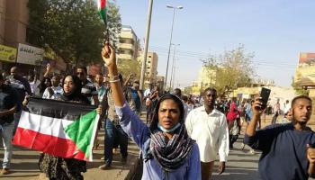 جانب من مظاهرات سابقة بالسودان