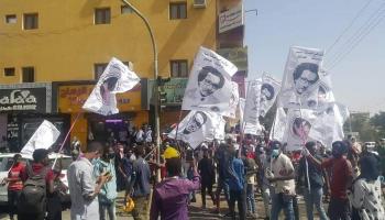 جانب من مظاهرات اليوم بالخرطوم 