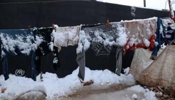 کولاک و برف شدید، اردوگاه آوارگان در ادلب سوریه را درنوردید