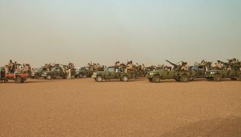 جانب من اصطفاف لقوات الدعم السريع السودانية