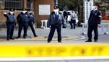 انتشار الشرطة اليابانية في العاصمة طوكيو