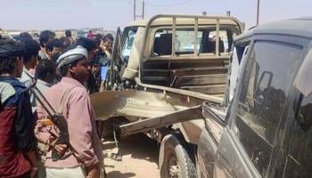 آثار تفجير شبوة في اليمن