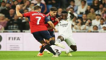 من مباراة ريال مدريد وأوساسونا في الدوري الإسباني
