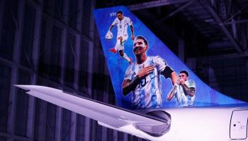 طائرة منتخب الأرجنتين