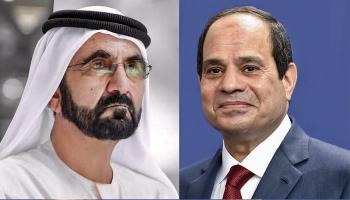 الرئيس المصري والشيخ محمد بن راشد آل مكتوم