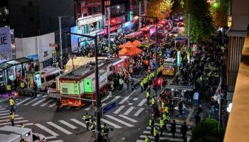 موقع حادث التدافع في سيؤول
