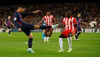 من مباراة برشلونة وألميريا في الدوري الإسباني 