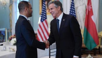 وزير الخارجية الأمريكي أنتوني بلينكن والعماني بدر البوسعيدي