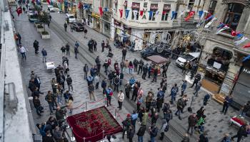 موقع التفجير في إسطنبول