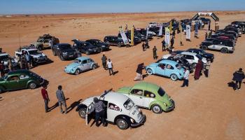 جانب من منافسات رالي الحمادة في ليبيا - فرانس برس