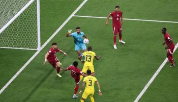 من مباراة قطر والإكوادور في افتتاح كأس العالم 2022