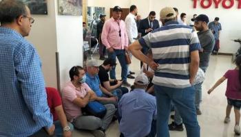 إضراب حاجزي سيارات تويوتا مصر