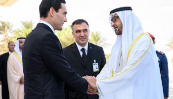 الشيخ محمد بن زايد آل نهيان والرئيس سردار محمدوف