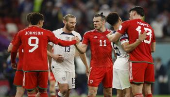 من مباراة أمريكا وويلز في كأس العالم 2022